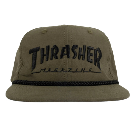 Thrasher Rope Snapback - Olive/Black