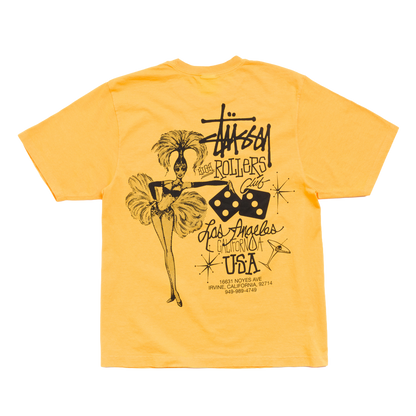 Stussy High Rollers Pigment Dyed Tee - Marigold