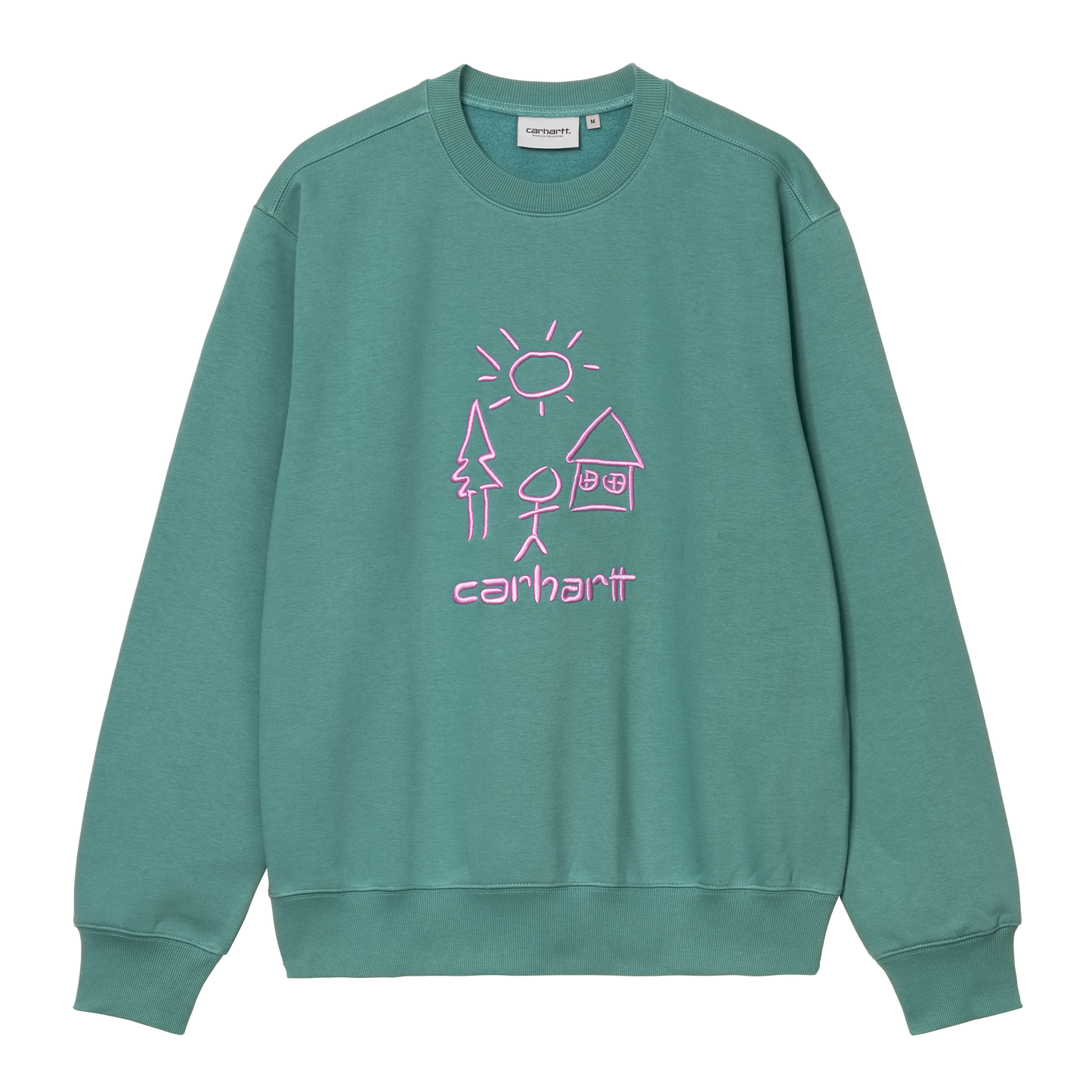 Carhartt WIP Masterpiece Crewneck - Saguaro/Pink