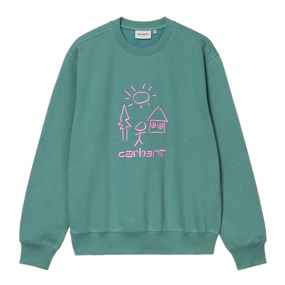 Carhartt WIP Masterpiece Crewneck - Saguaro/Pink
