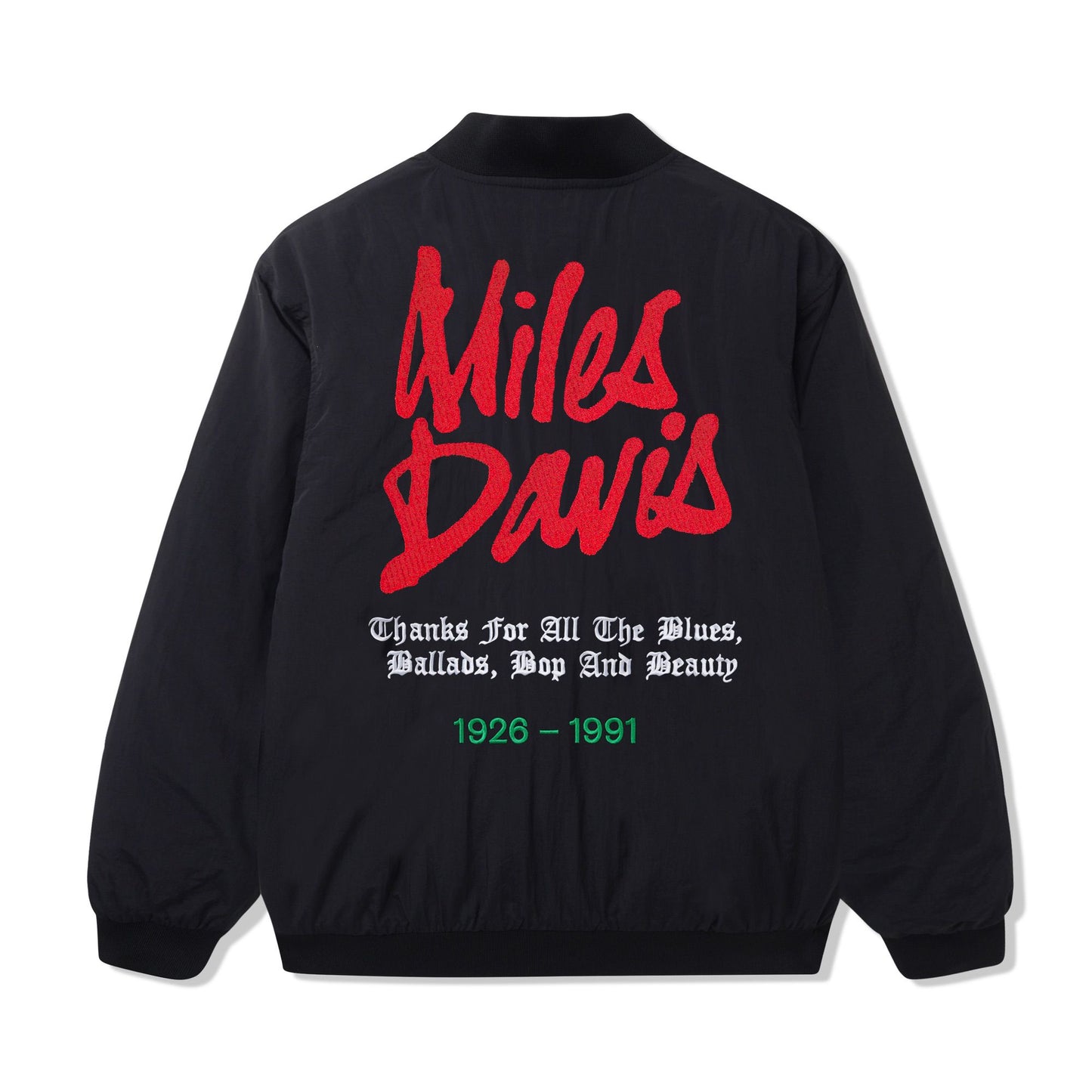 Butter Goods Miles Davis Bomber Jacket - Black