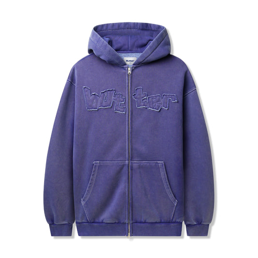 Butter Goods Mineral Wash Zip Hoodie - Prussian