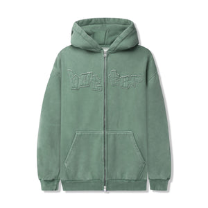 Butter Goods Mineral Wash Zip Hoodie - Sage