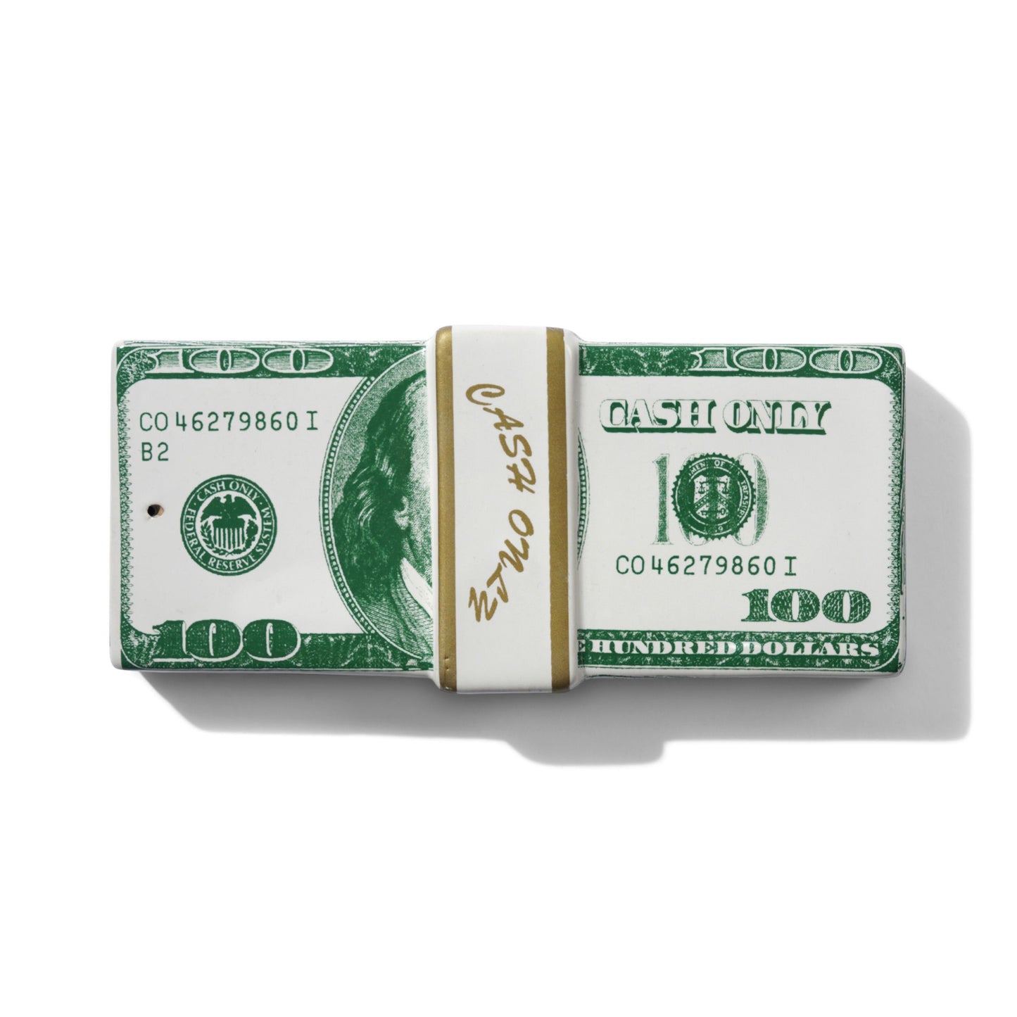 Cash Only Money Stack Incense Holder - Green