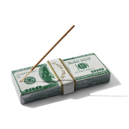 Cash Only Money Stack Incense Holder - Green