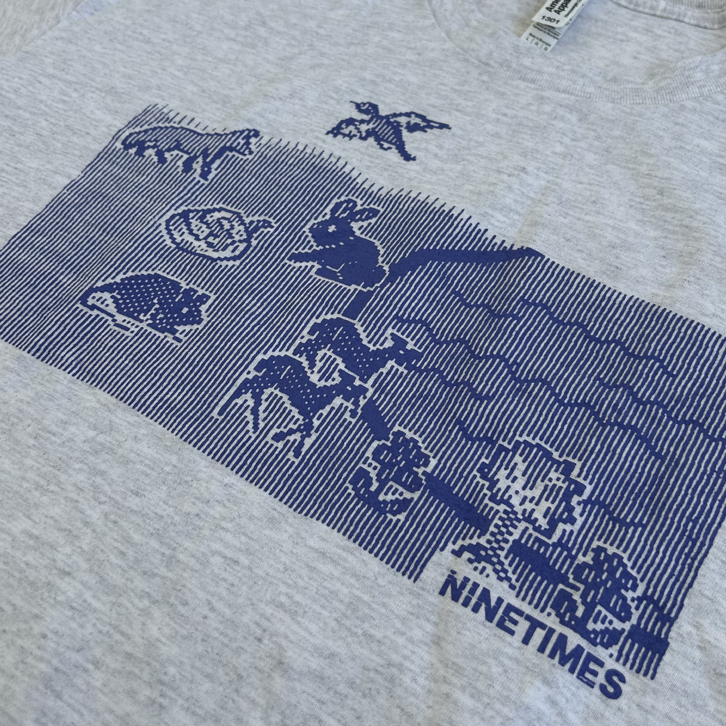 Ninetimes Mother Computer Earth Tee - Ash/Lavender