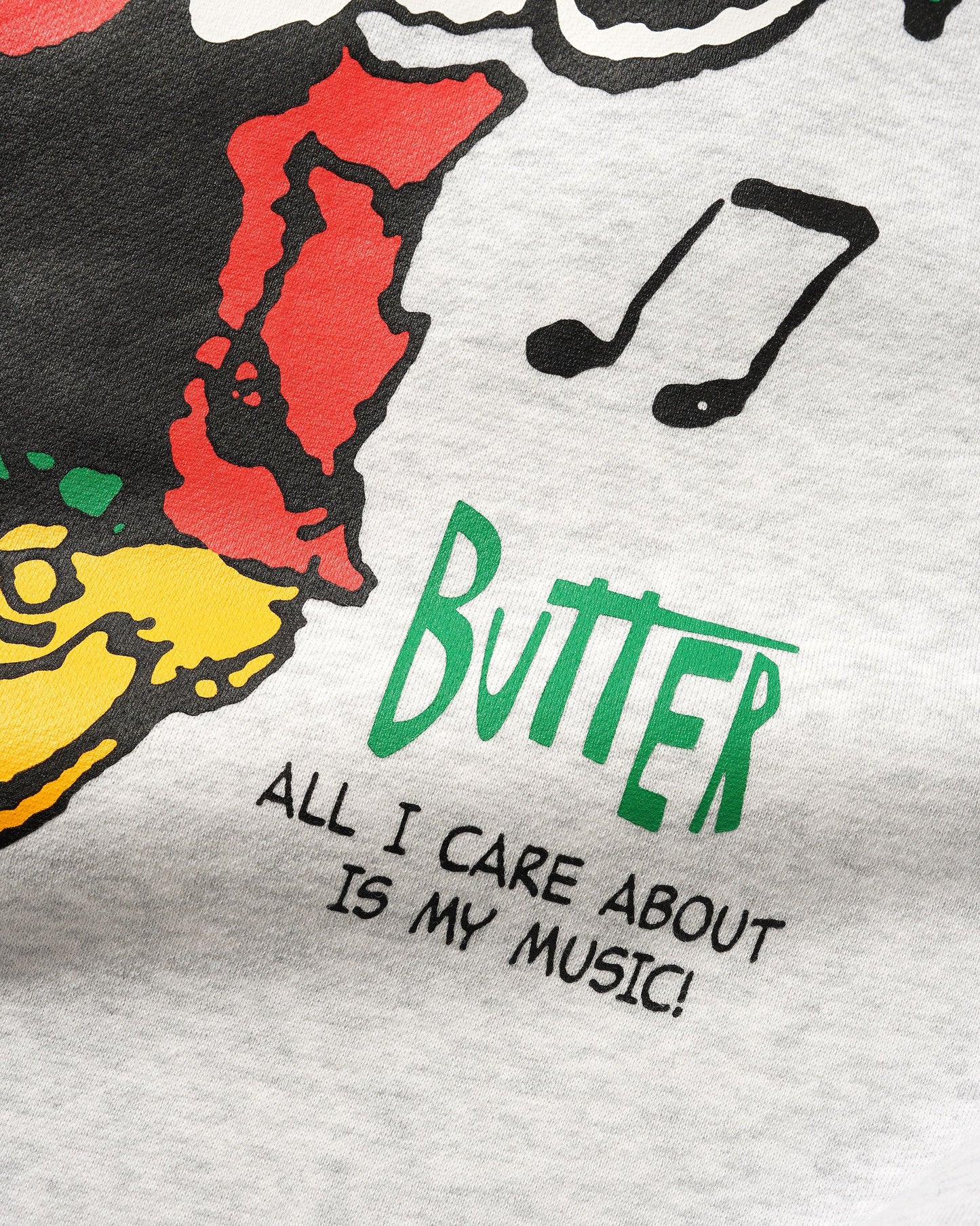 Butter Goods x Peanuts Music Crewneck - Ash