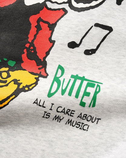 Butter Goods x Peanuts Music Crewneck - Ash