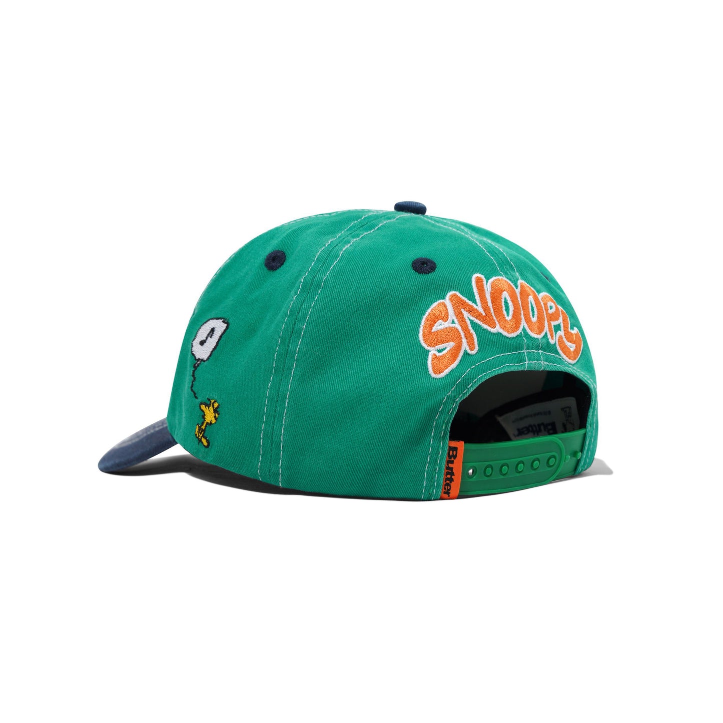 Butter Goods x Peanuts Music Snapback Cap - Kelly Green/Navy