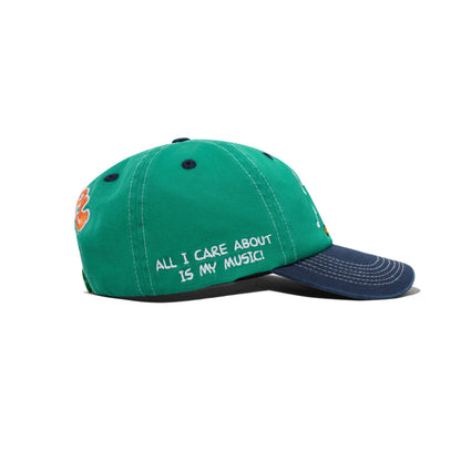 Butter Goods x Peanuts Music Snapback Cap - Kelly Green/Navy