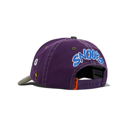 Butter Goods x Peanuts Music Snapback Cap - Washed Purple/Fern
