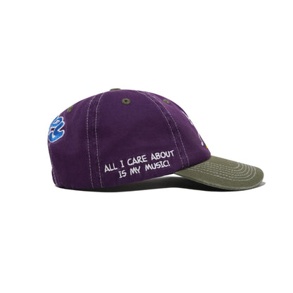 Butter Goods x Peanuts Music Snapback Cap - Washed Purple/Fern