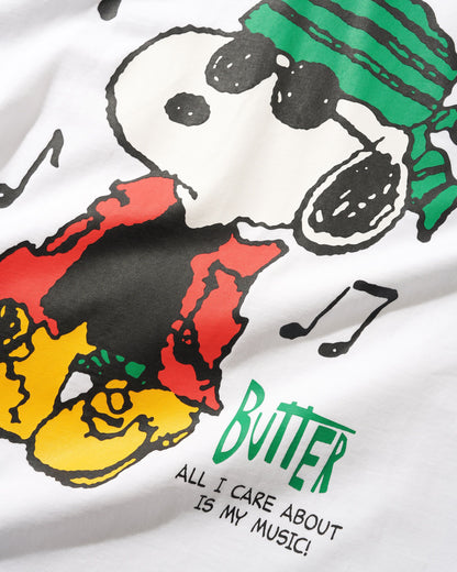 Butter Goods x Peanuts Music Tee - White