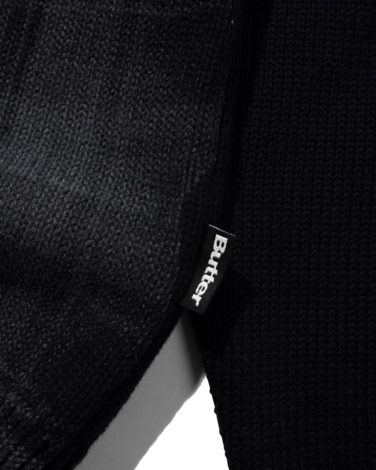 Butter Goods Mustang Zip-Thru Knit Sweater - Black