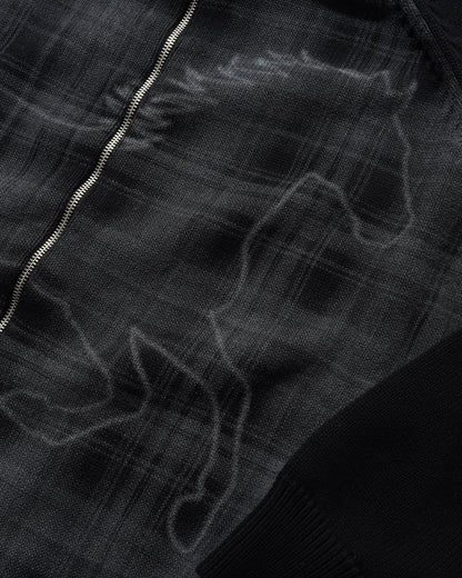 Butter Goods Mustang Zip-Thru Knit Sweater - Black