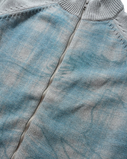 Butter Goods Mustang Zip-Thru Knit Sweater - Grey