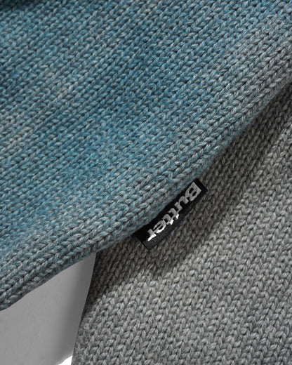 Butter Goods Mustang Zip-Thru Knit Sweater - Grey