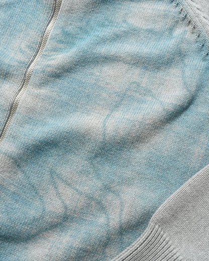 Butter Goods Mustang Zip-Thru Knit Sweater - Grey