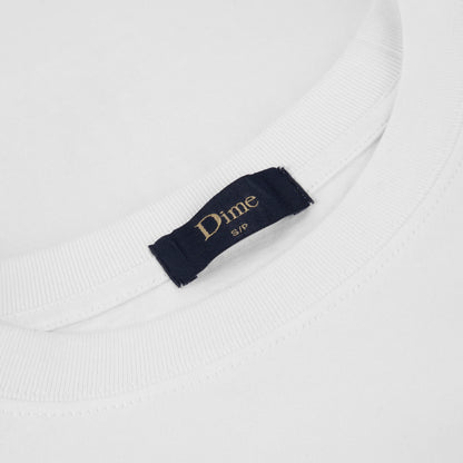 Dime Cursive Snake Tee - White