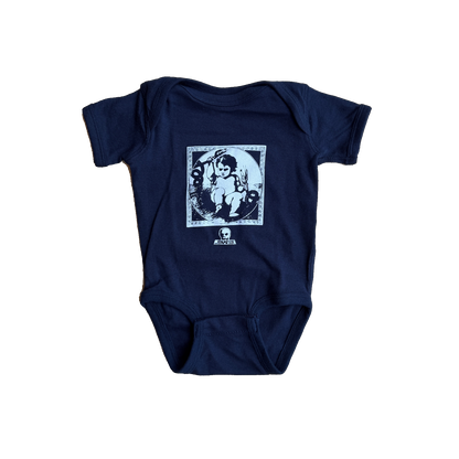Skull Skates Wee Boy Onsie - Navy