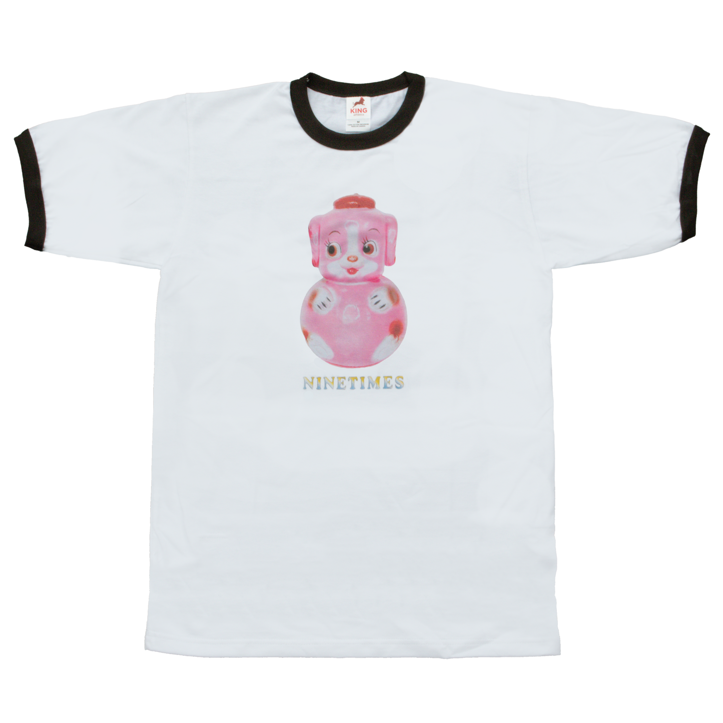 Ninetimes Dog Ringer Tee - White/Black