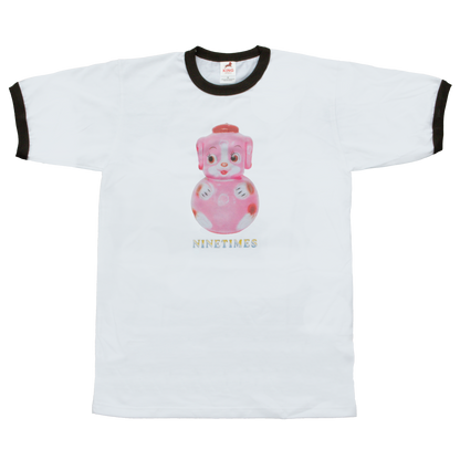 Ninetimes Dog Ringer Tee - White/Black