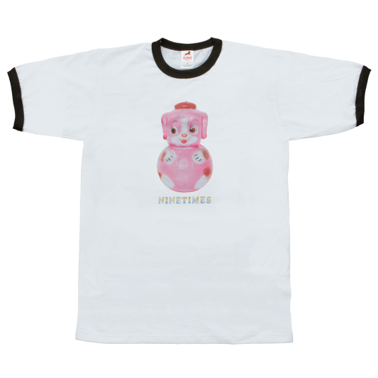 Ninetimes Dog Ringer Tee - White/Black