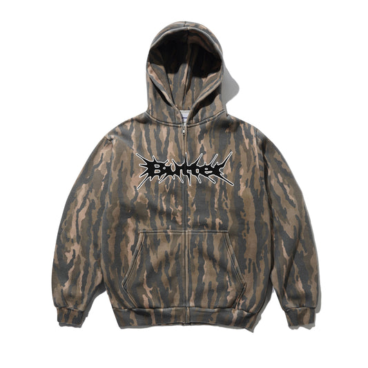 Butter Goods Nail Logo Zip-Thru Hoodie - Frog Camo