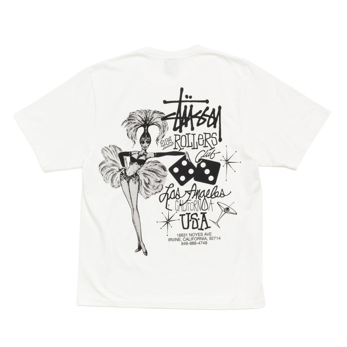 Stussy High Rollers Pigment Dyed Tee - Natural
