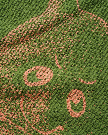 Butter Goods Newcomer Reversible Knit Sweater - Grass