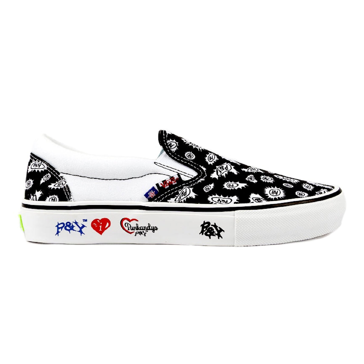 Vans X PUNKANDYO Skate Slip-On - Black/White