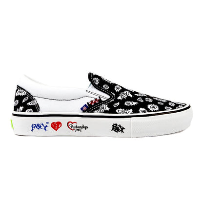 Vans X PUNKANDYO Skate Slip-On - Black/White