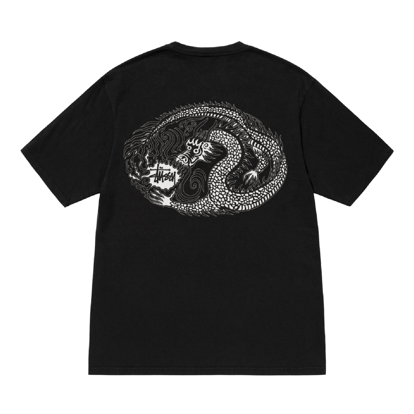 Stussy Mosaic Dragon Pigment Dyed Tee - Black