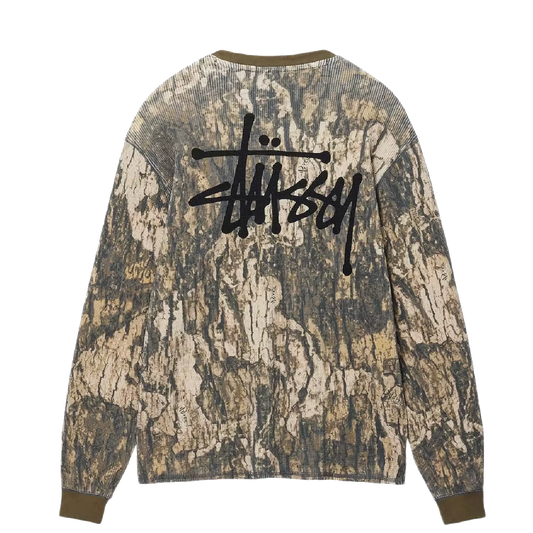 Stussy Basic Stock Longsleeve Thermal - Relic Camo