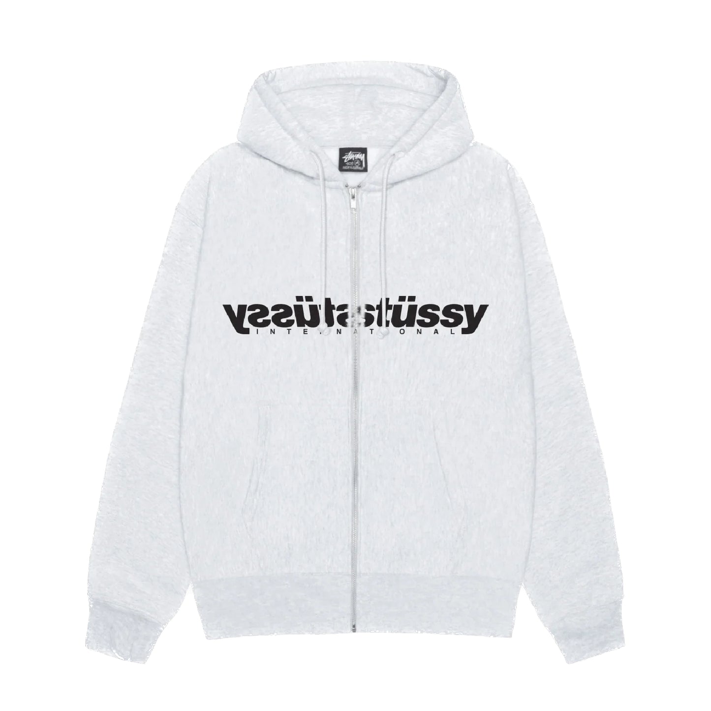Stussy Mirror Zip Hoodie - Ash Heather