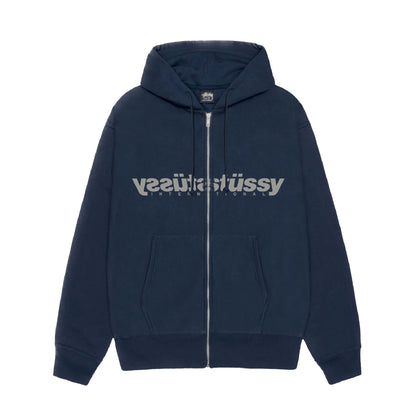 Stussy Mirror Zip Hoodie - Navy