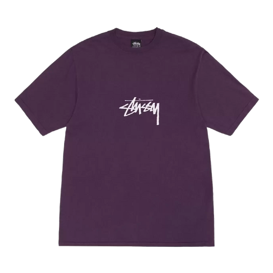 Stussy Small Stock Pigment Dyed Tee - Purple