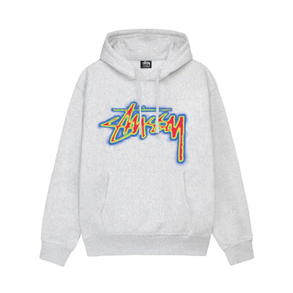 Stussy Thermal Stock Hoodie - Ash Heather