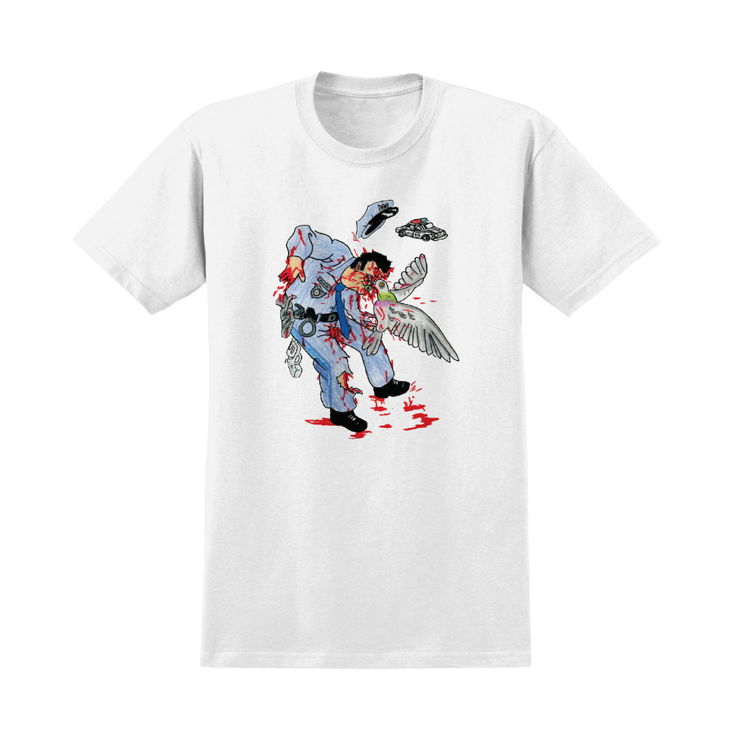 Antihero Pigeon Attack Tee - White/Multi