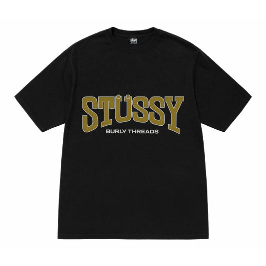 Stussy Burly Threads Pigment Dyed Tee - Black