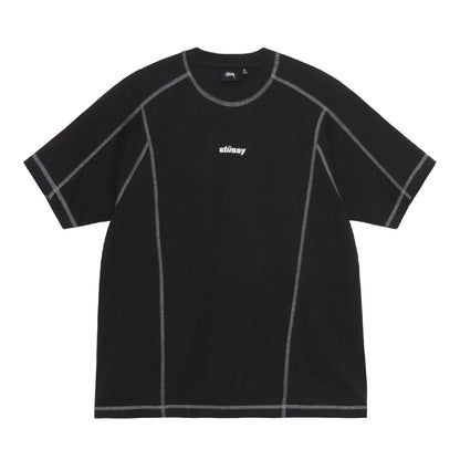 Stussy Wave Cotton Crew Tee - Black