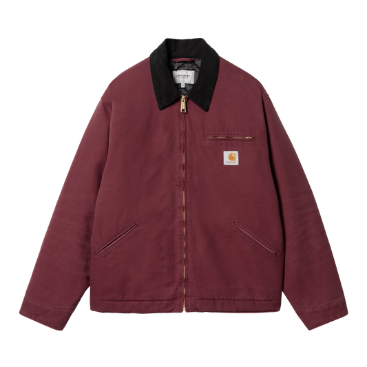 Carhartt WIP OG Detroit Jacket - Malbec/Black Aged Canvas