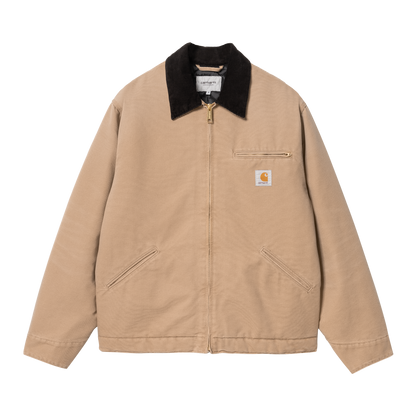 Carhartt WIP OG Detroit Jacket - Peanut/Black Aged Canvas