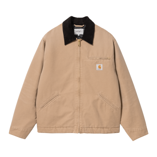 Carhartt WIP OG Detroit Jacket - Peanut/Black Aged Canvas