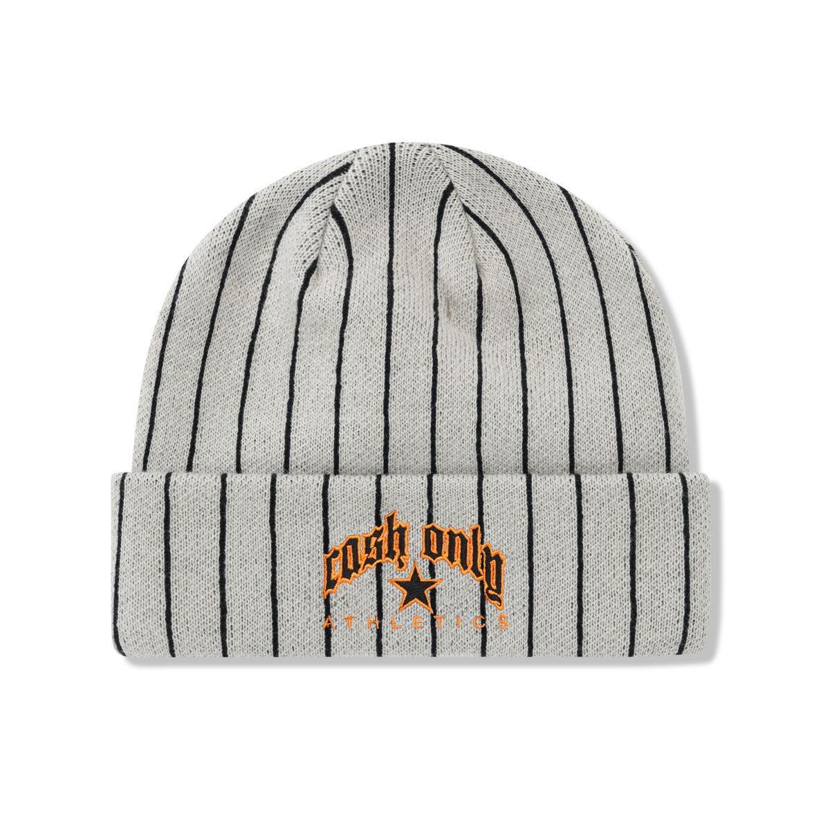 Cash Only Pinstripe Beanie - Light Grey