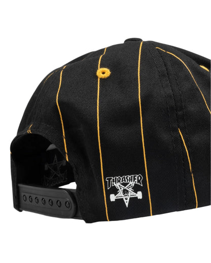 Thrasher T-Logo Old Timer Hat - Black/Yellow
