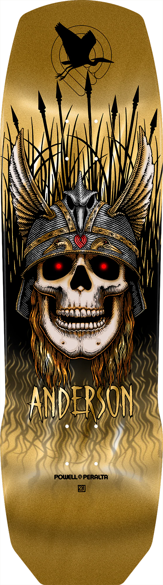 Powell Peralta Anderson Heron '3' Gold Foil Deck - 9.13
