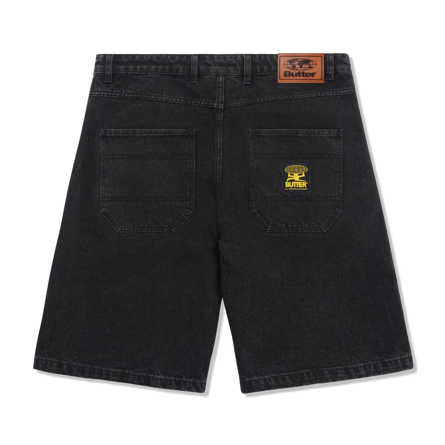 Butter Goods Patch Pocket Denim Shorts - Washed Black