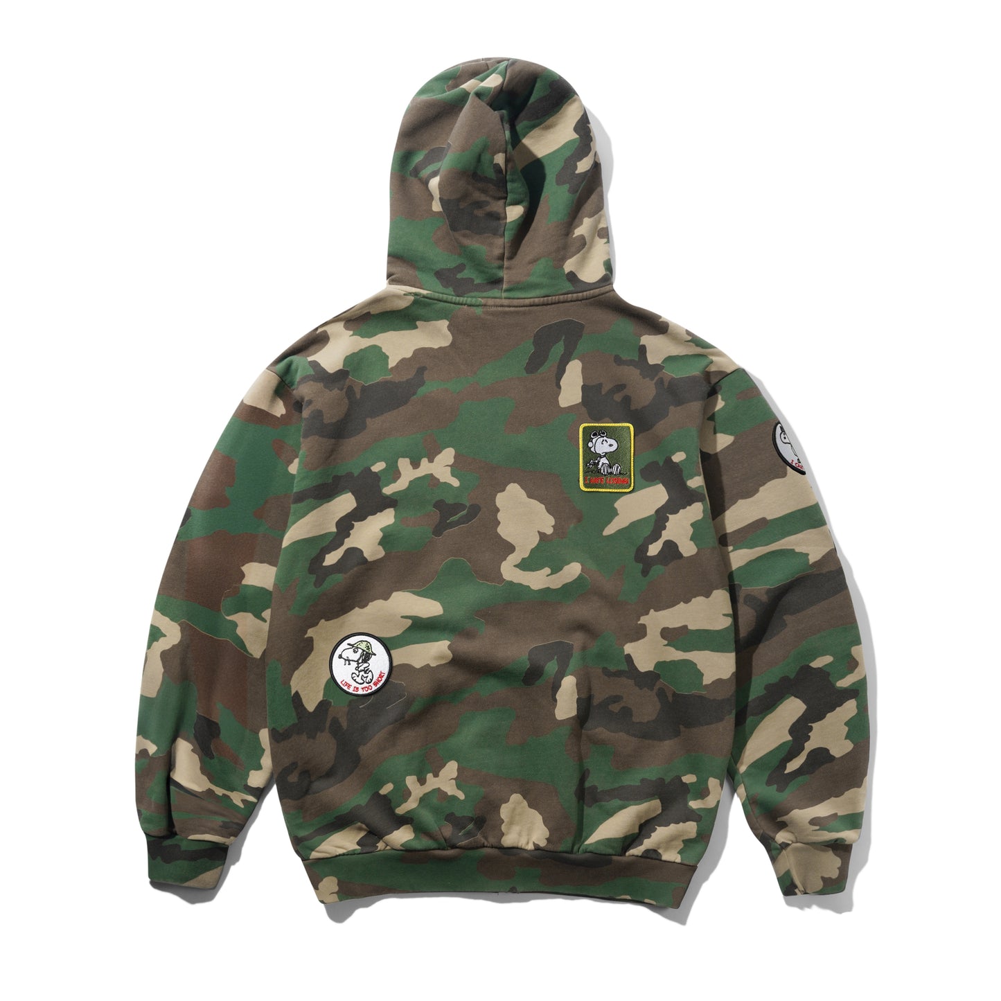 Butter Goods x Peanuts Patches Zip Up Hoodie - Washed Camo