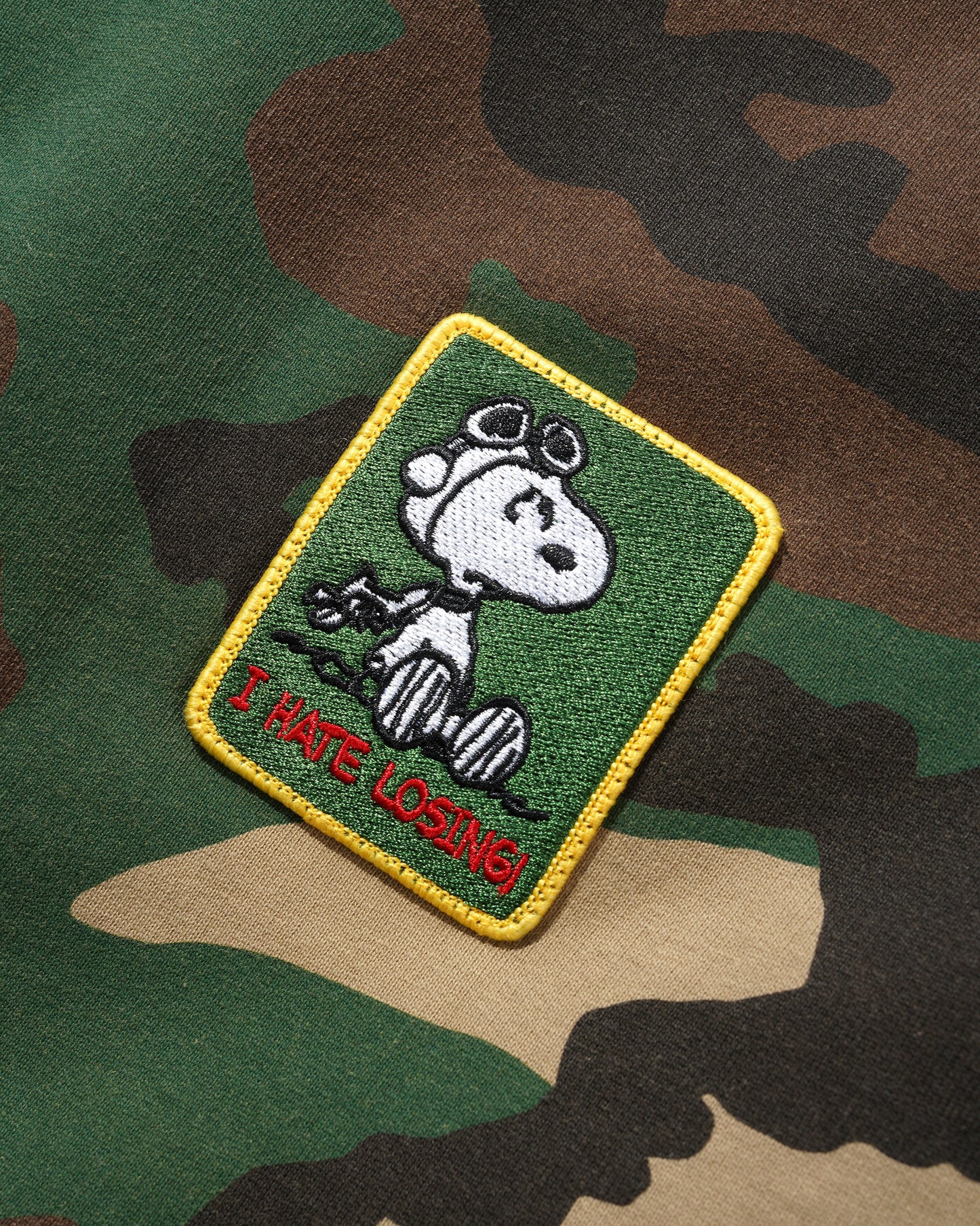 Butter Goods x Peanuts Patches Zip Up Hoodie - Washed Camo